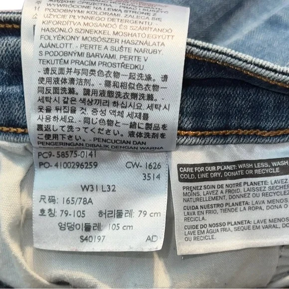 Levi’s Mid Rise Skinny Jeans in Distressed Medium Wash Women’s Size 31 - Picture 7 of 7